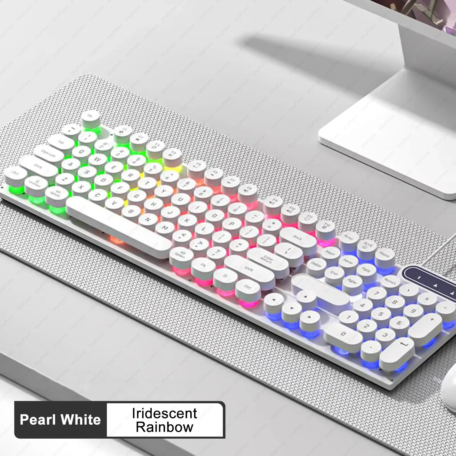 104 key gaming keyboard wired keyboard color matching backlit mechanical feel computer e-sports peripheral games laptop 241019