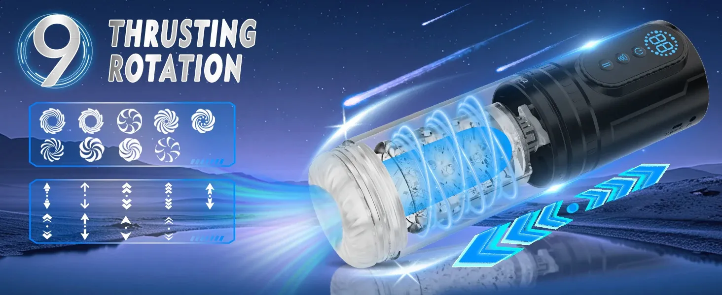3 in 1 erkek zevk cihazı – İleri geri, dönme ve emiş fonksiyonlu