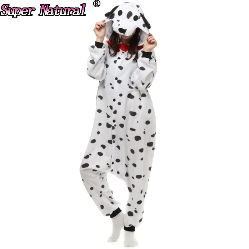 HKSNG Dalmatian Dog Kigurumi Onesies Winter Pajamas Foot Animals