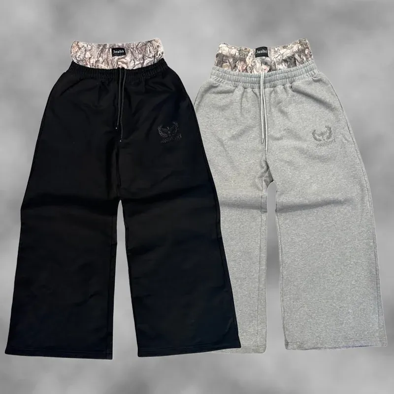 Y2K Camouflage Embroidered Sweatpants Trendy Streetwear For Y2K Camouflage Embroidered Sweatpants Trendy Streetwear For