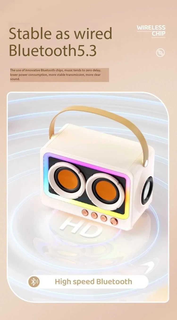 Portable Bluetooth Speaker With RGB Light, Mini Wireless Portable ...