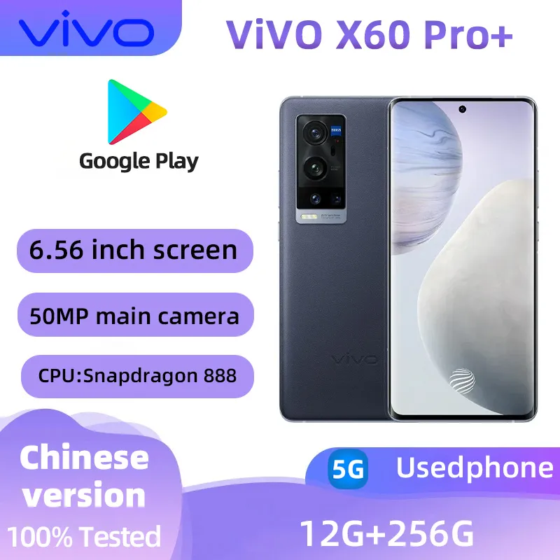 Vivo X60 Pro+ 5G Android Phone 6.56 AMOLED 120Hz, Snapdragon
