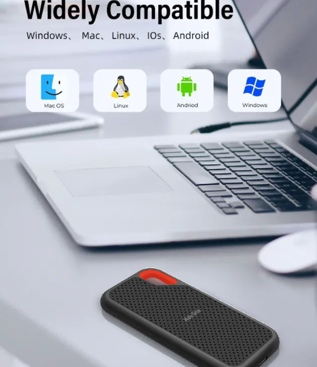 External Hard Drives Mobile Disk Ssd E60 256Tb 1Tb 2Tb 16Tb Hdd High Speed For Desktop/Pc/Ps5 Game Storage Devices Disco Duro Drop Del Otafd