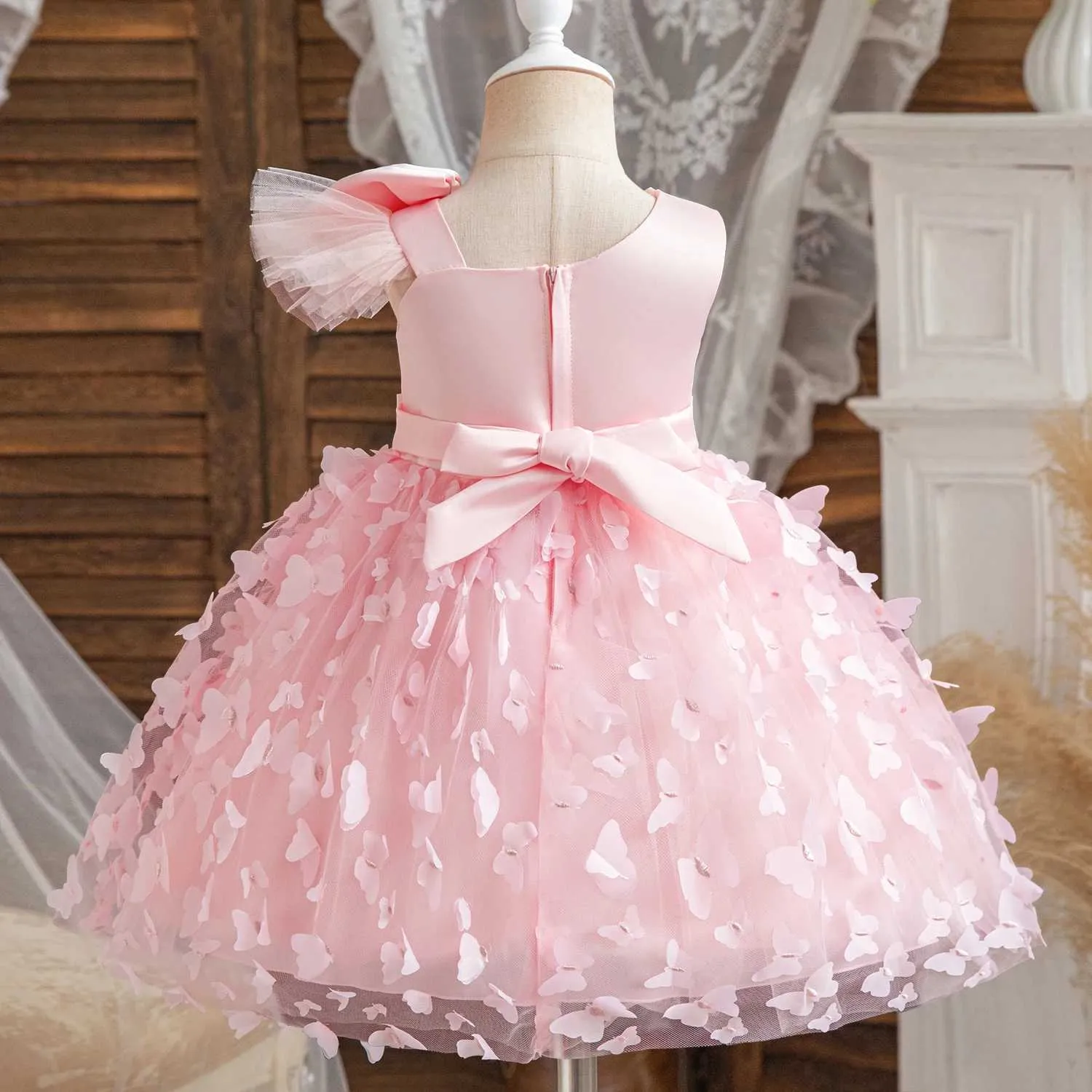 butterfly 1st birthday dress Baby Girl Butterfly Birthday Dress, Flower Girl Dress, Birthday Butterfly  Style Baby Dress, Dress With Butterflies,first Birthday Kids Dress