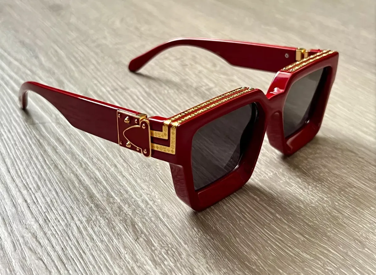 Designer Square Gold Sunglasses | Shiny Plated Full-Frame Vintage Eyewear
