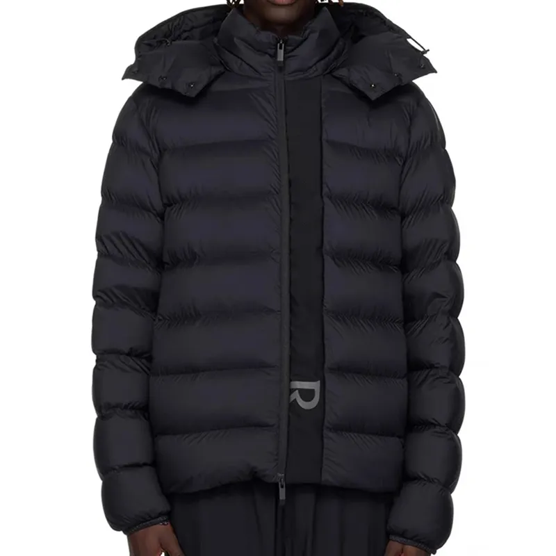 Premium Hooded Down Puffer Jacket Side Zip Design, Warm Winter