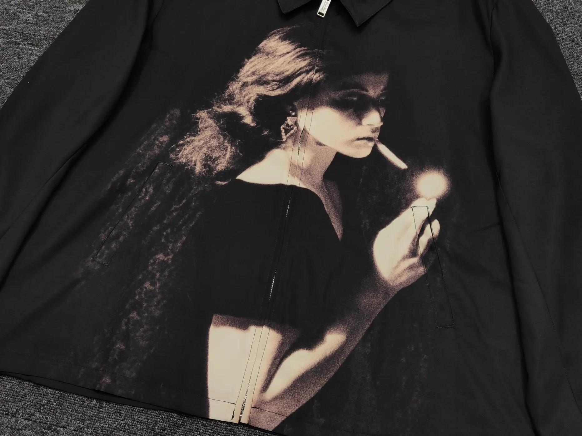 Mens Undercover Cindy Sherman Printed Zip Up Jacket Lightweight