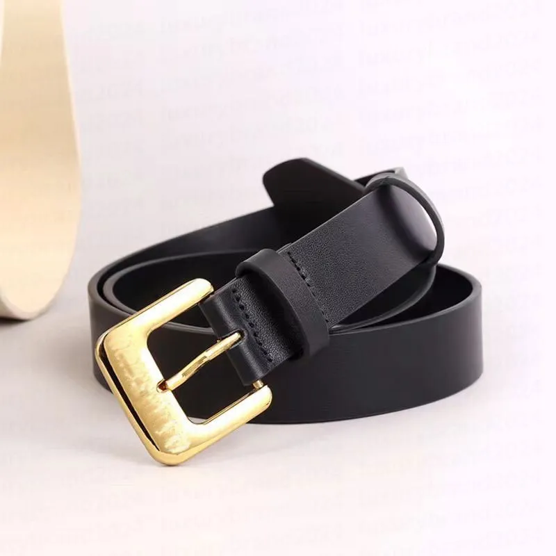 Save Big on Bulk New Female Leather Belt Black Belt Gold Buckle Women's  Genuine Leather Belt With Letter Decor, Ladies Metal Belts, Stylish  Accessory
