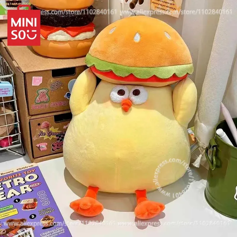 Miniso Sable Jouet MINISO DUNDUN Series Burger Chicken Plush Toy