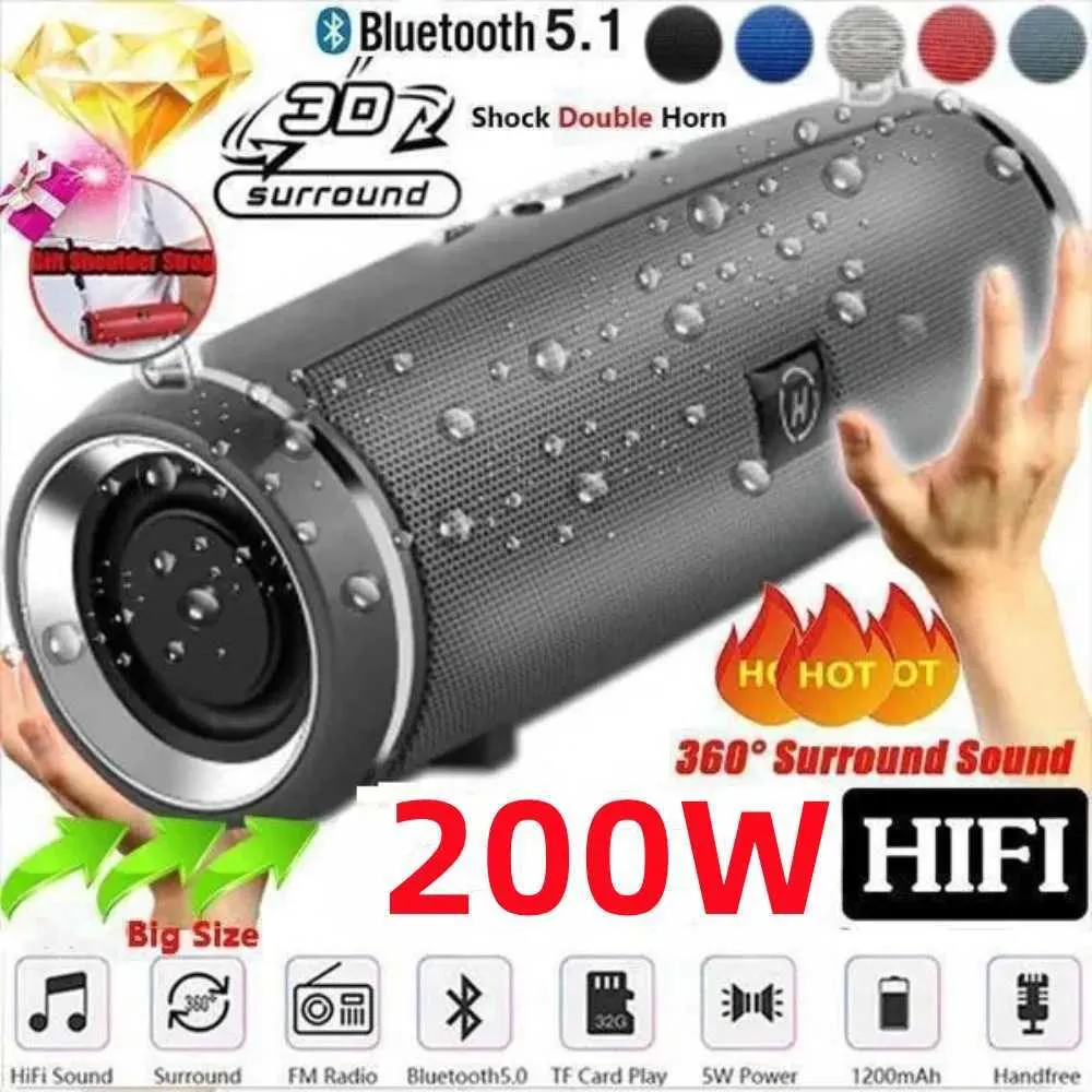 Loudspeaker Box Portable IPX7 Waterproof Outdoor HIFI Column Speaker ...