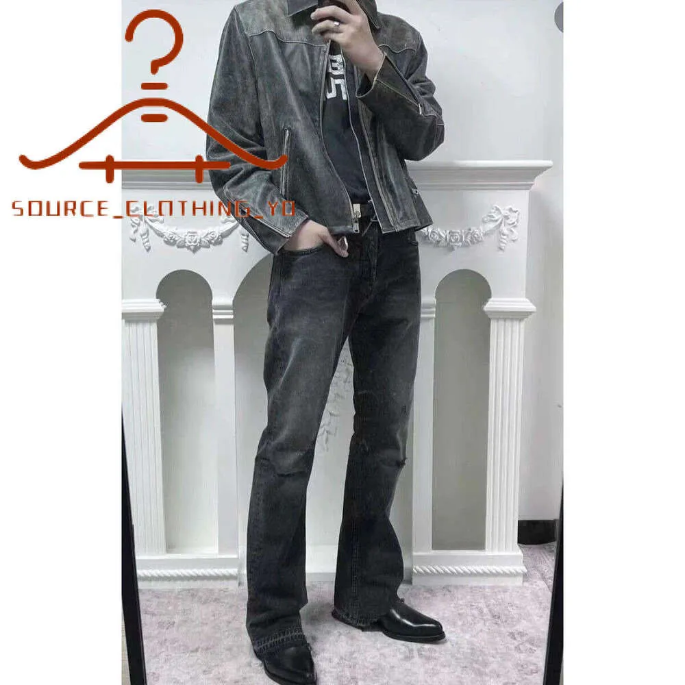 Trendy Flared Denim Jeans Retro Washed Design, High-End Fashion Jeans,  Burnt Distressed Look, Designer Inspired ERD Style