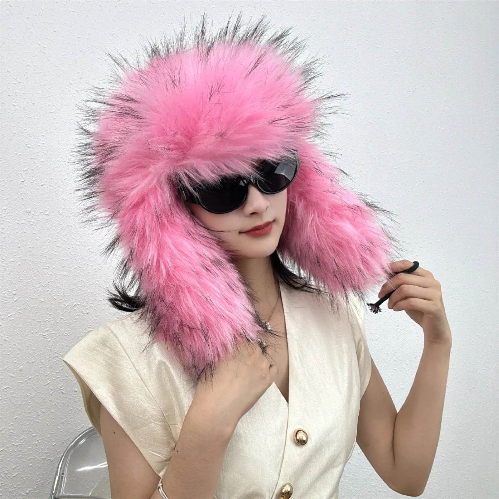 Faux Fur Trapper Hat with Earmuffs for Winter Warmth S71d02efef56d4e9987b3b65c4946d  main image 2