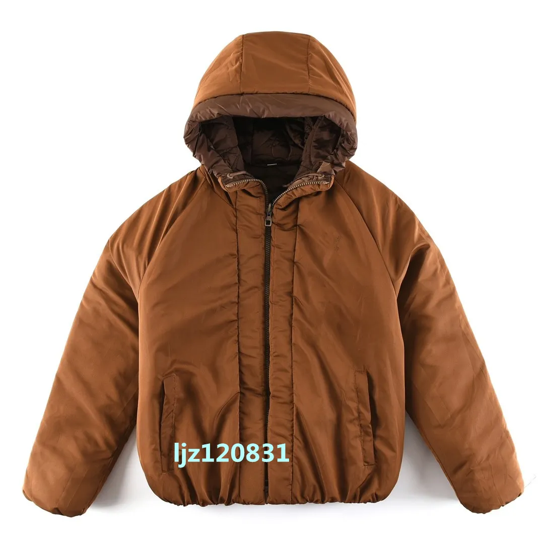 Reversible Hooded Down Jacket: Warm, Thick, Long-Sleeved - Shop