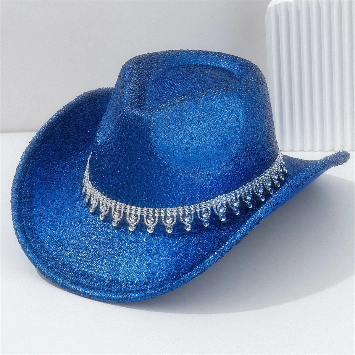 Western Denim Hats For Women Rhinestone Ribbon Jazz... From 