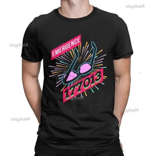 Mens V Neck Oversized Cotton T Shirt Short Sleeve With EL Flashing