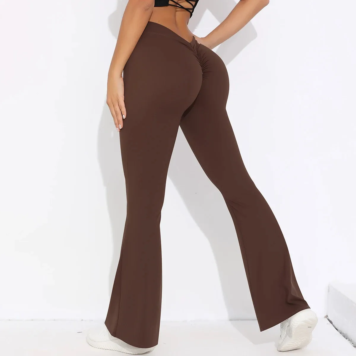 Clothing Ruched Bum Booty Boosting Flare Scrunch Butt Gym Flare