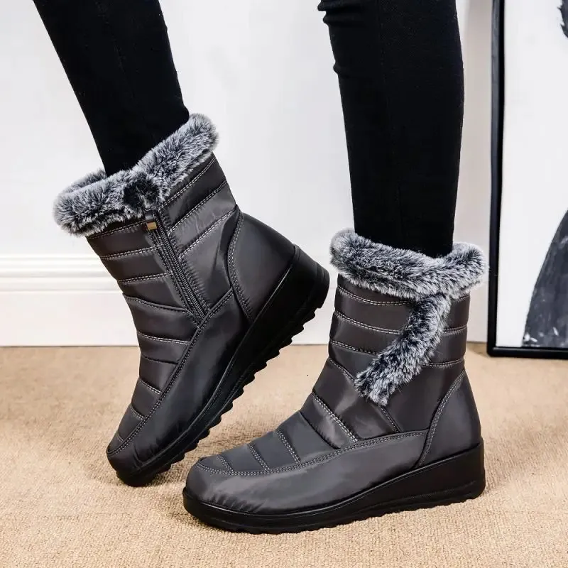 Women's Minx Waterproof Snow Slip On Short Winter Boots Women Snow