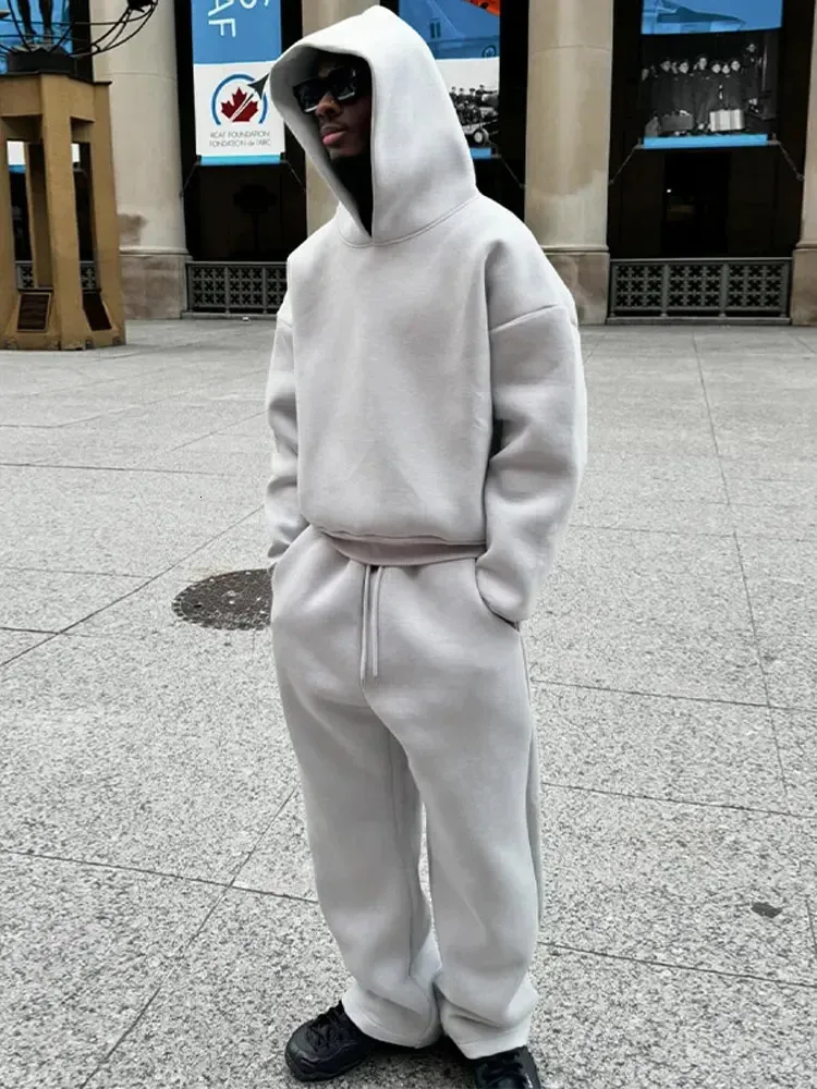 トップス LLOUD HOODIE SWEATPANTS setup XXL Solid Couples Hooded Sweatshirt & Jogger Sweatpants From Cong04