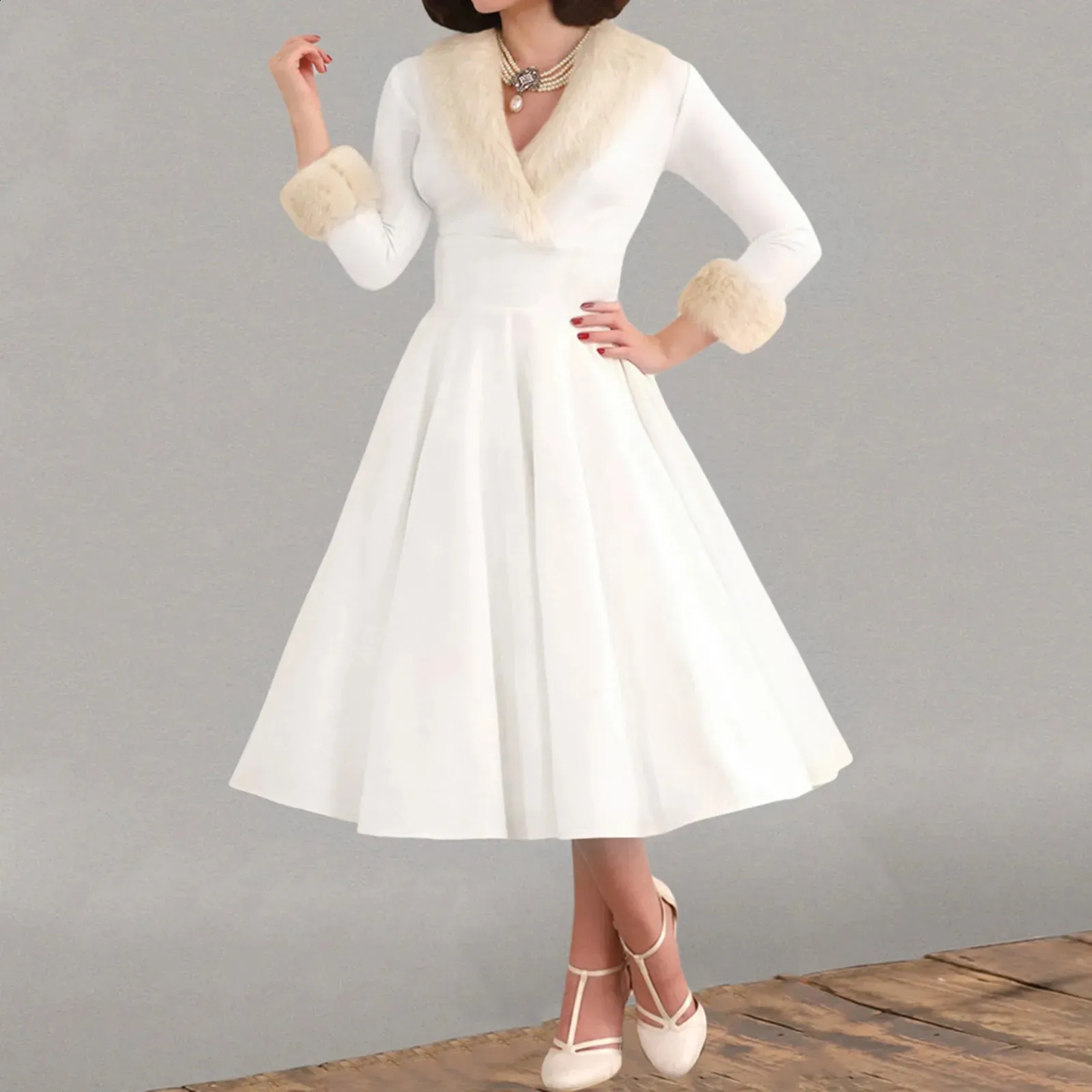 Womens Warm Christmas Dress Deep V Neck Plush High... From Sunshine_girls,  $33.61 | DHgate.Com
