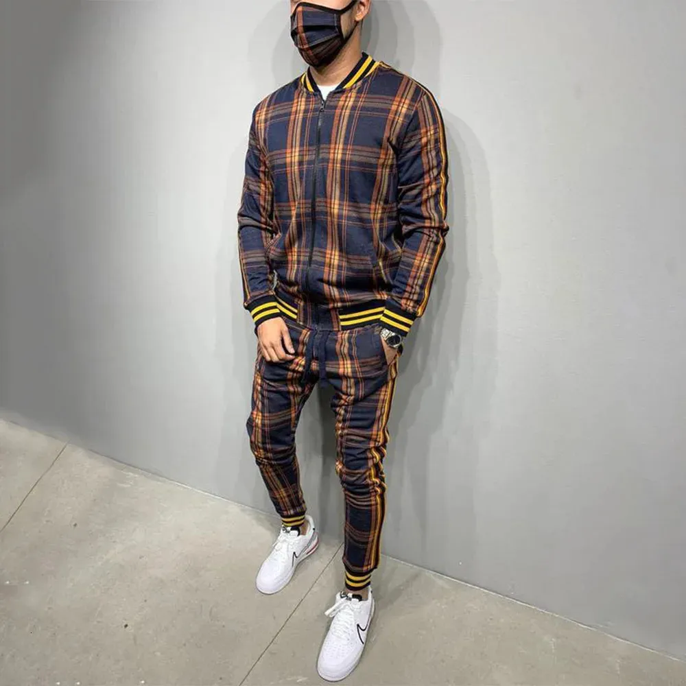 Litteking Men's Tracksuits Sweat Suit Casual Long Sleeve 2
