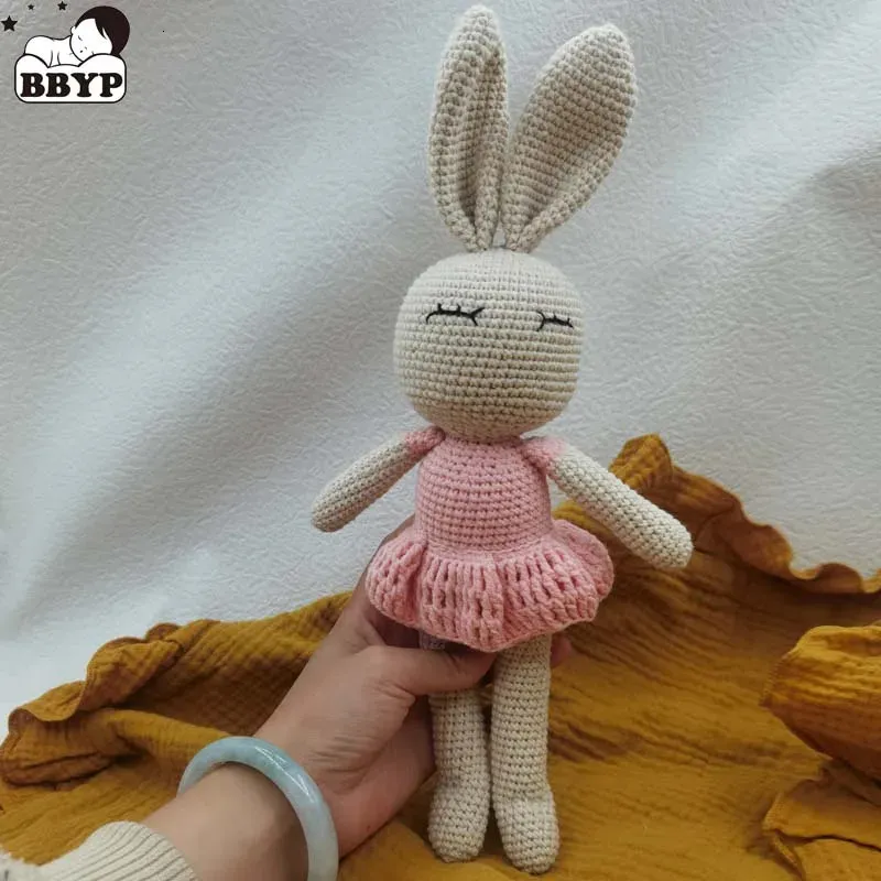 Knitted Pocket Animals Rabbit Soft Cotton Knitted Rabbit Plush Toy - Adorable Pocket Doll, Perfect ...