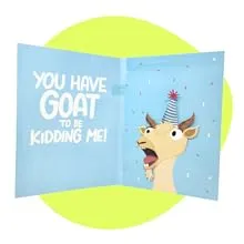 Motiony Screaming Goat Birthday Card Fun 3d Greeting Cards For Men