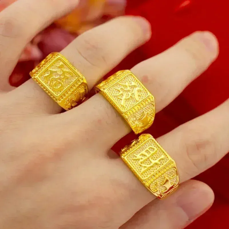 Premium Quality 24K Pure Gold Ring Smooth Sailing Dragon Shop  Now for Wealth Prosperity!