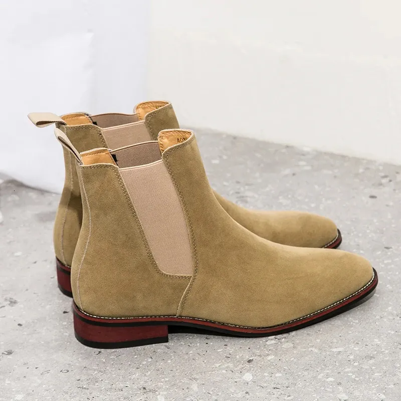 Chelsea boots heren high top business stijl met loopzool_voghion.com