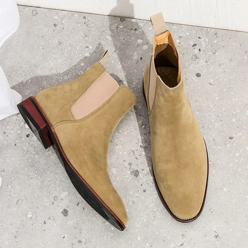 Chelsea boots heren high top business stijl met loopzool_voghion.com