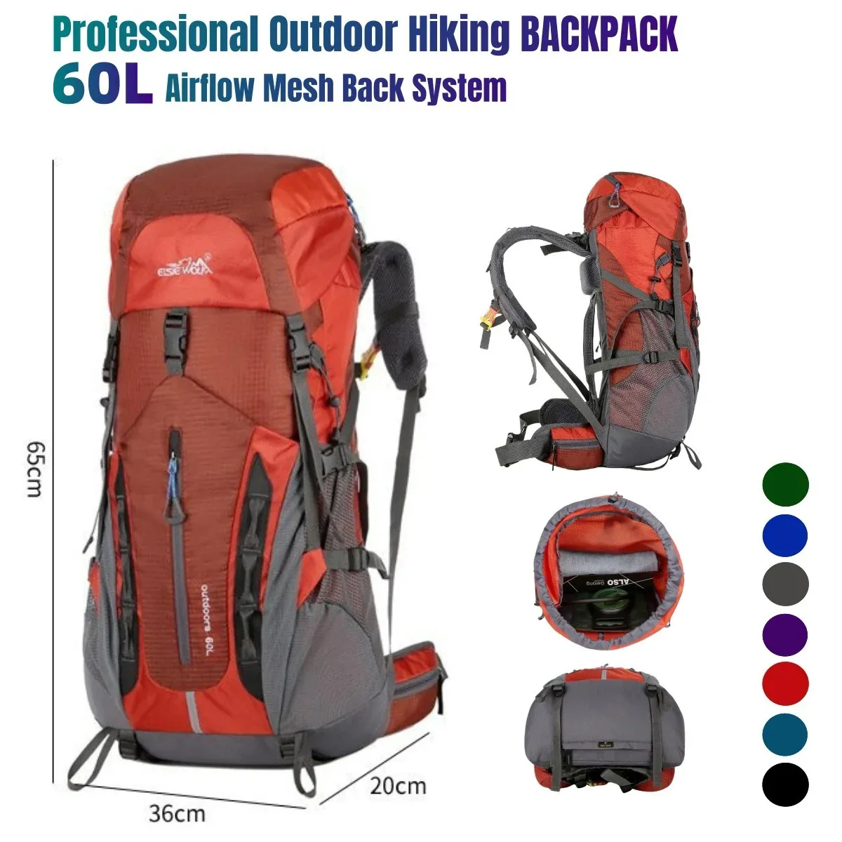 60L Hiking Backpack: Waterproof Rucksack with Rain Cover, Lightweight Large  Capacity - Shop Now! from Dhgate Backpack - price 172.06