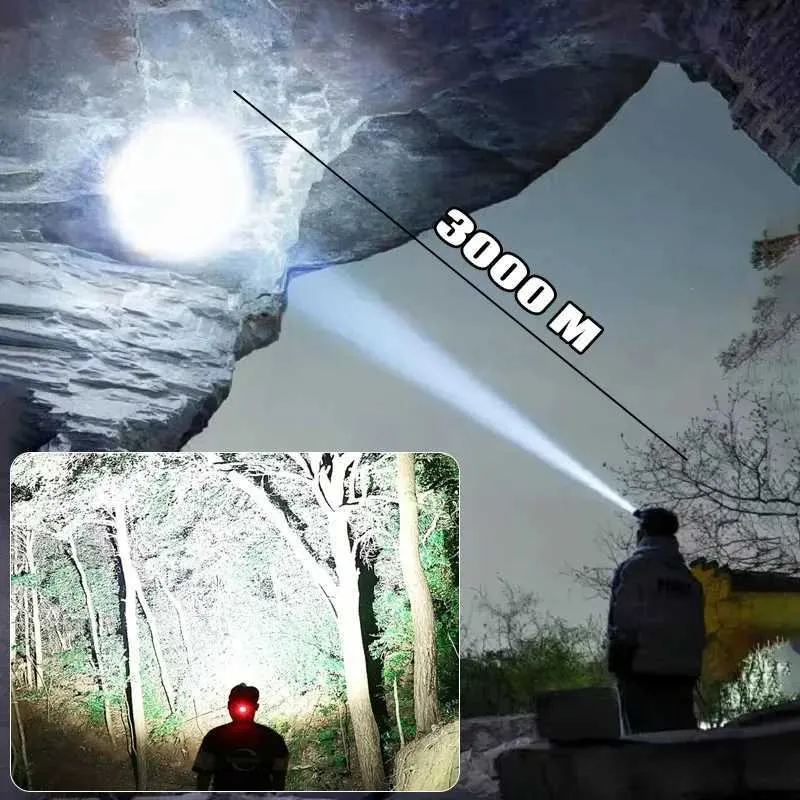 thumbnail image 2 of 90000 Lumen Rechargeable LED Headlamp – Super Bright, Waterproof, High Power – 5W 2 of 5