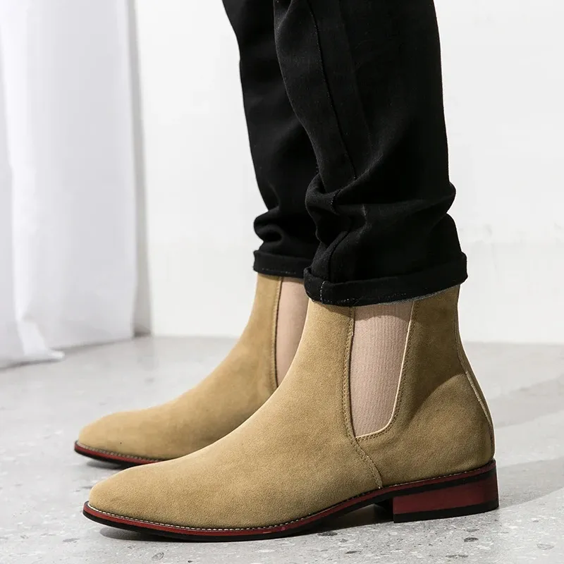 Chelsea boots heren high top business stijl met loopzool_voghion.com