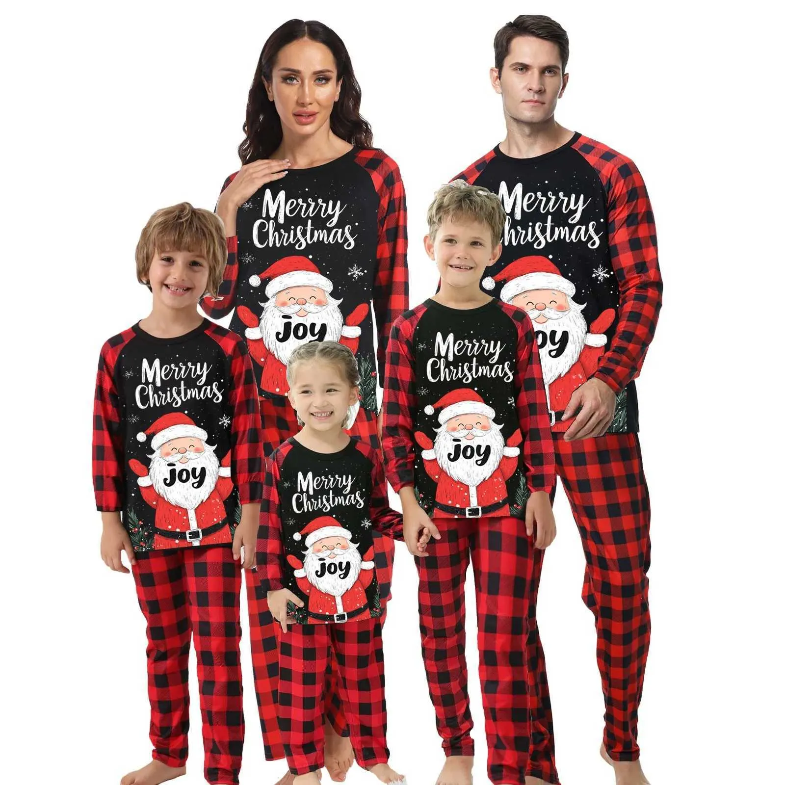 Matching Family Christmas Pajamas - Santa Claus Print - Soft Cotton PJs ...