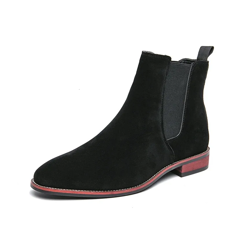 Chelsea boots heren high top business stijl met loopzool_voghion.com