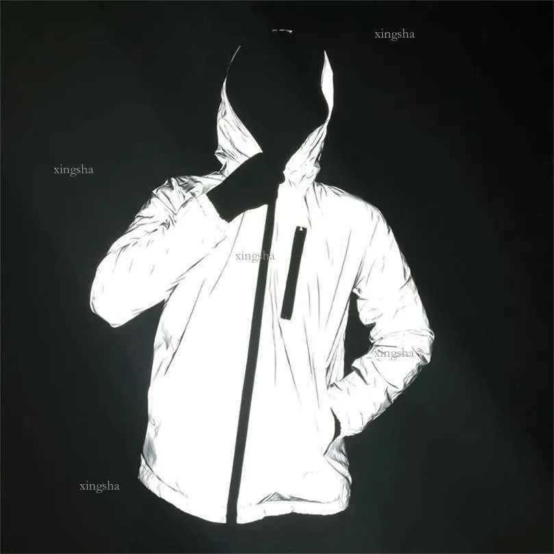 Reflective Light Glowing Reflective Jacket Men For Women Men And Boys Hip Hop Streetwear Skateboard Waterproof Hooded Outwear 201127 From Xingsha 28.29 DHgate.Com