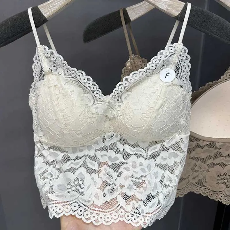 Wireless Push Up Bra for Women - Full Coverage Lace Bralette, Seamless ...