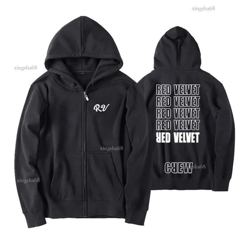 Black Velvet La Rouge Concert Printing Unisex Hoodie Fleece Thin Zipper Sweatshirt 2024