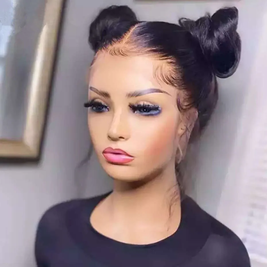 Human Hair 360 Lace Front Wig - Straight, Transparent, Pre  display picture 3