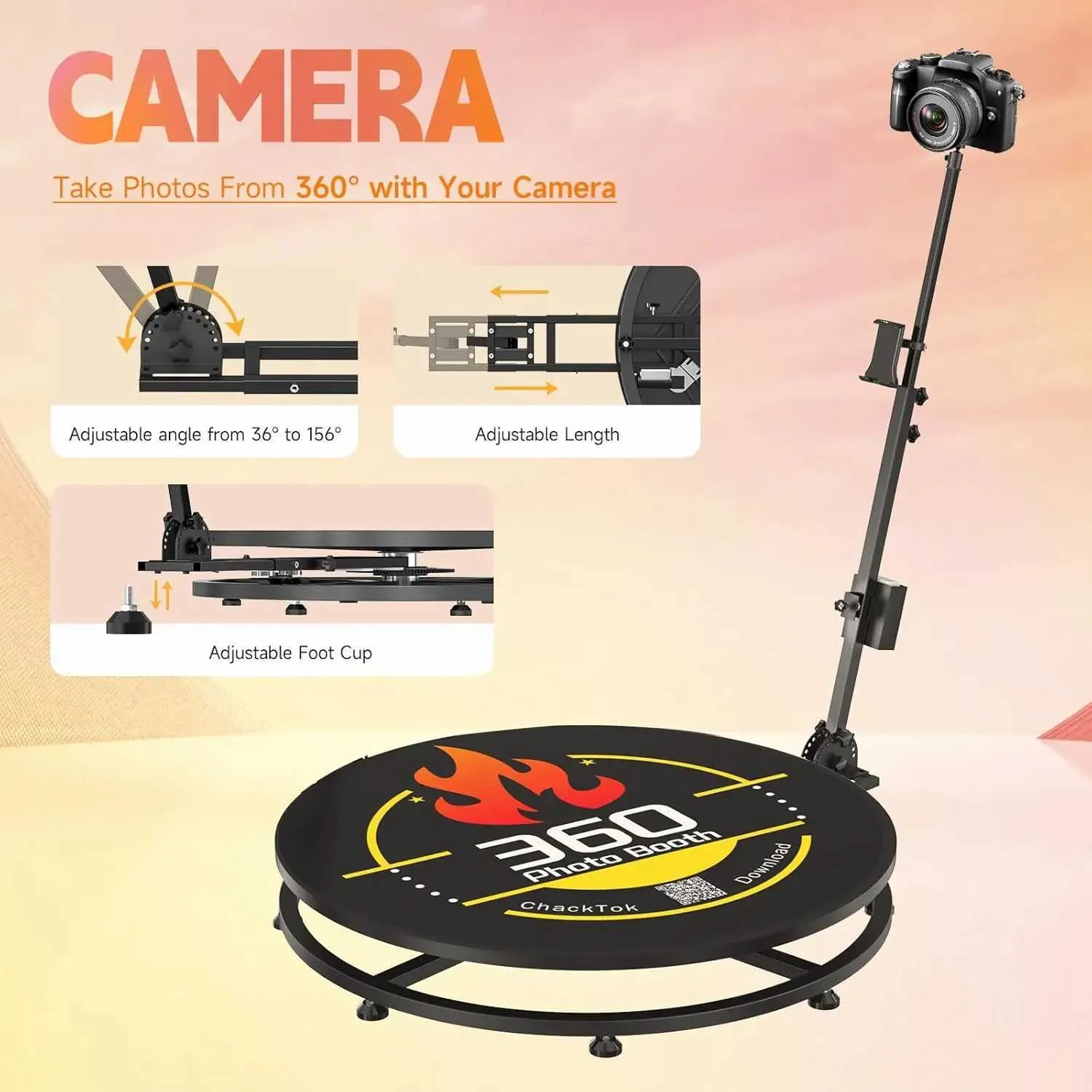 Action Video Cameras: MWE 360 Photo Booth Machine with Software, App ...