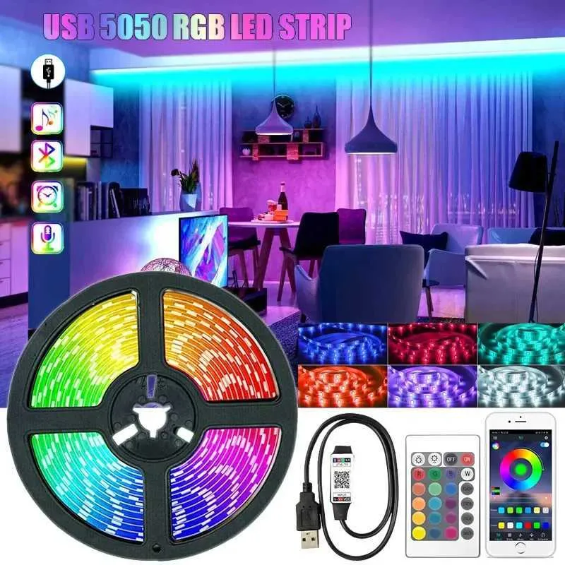 RGB 5050 LED Strip Lights - Color Changing, Smart App Control, TV ...