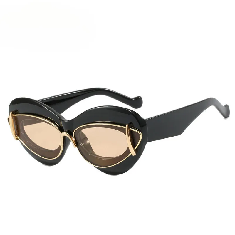 Save Big on Bulk Cat Eye Sunglasses Female New Cat Eye Double Frame For  Women Personality Exaggerated Hip Hop Sunglasses Best Deals on DHgate