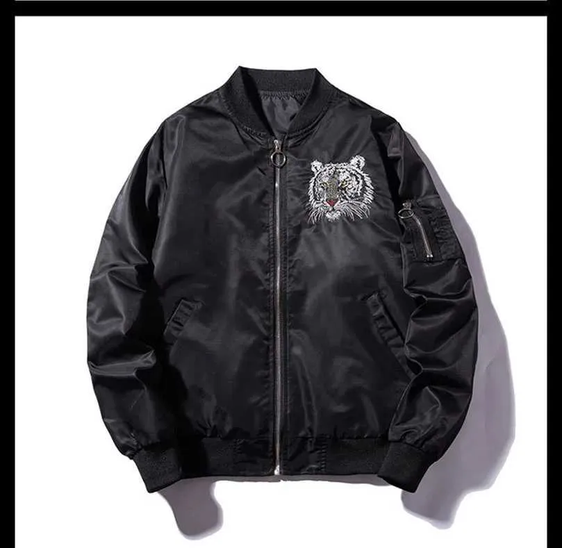 MQMYJSP High Street Men Sukajan Jacket Dragon Embroidered