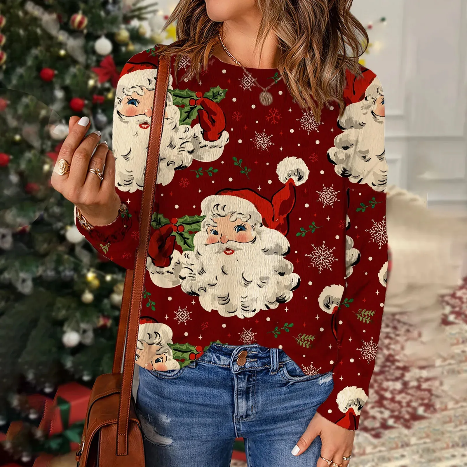 Sweater Tejido De SuÃ©teres Navidad SuÃ©teres NavideÃ±os De Pareja