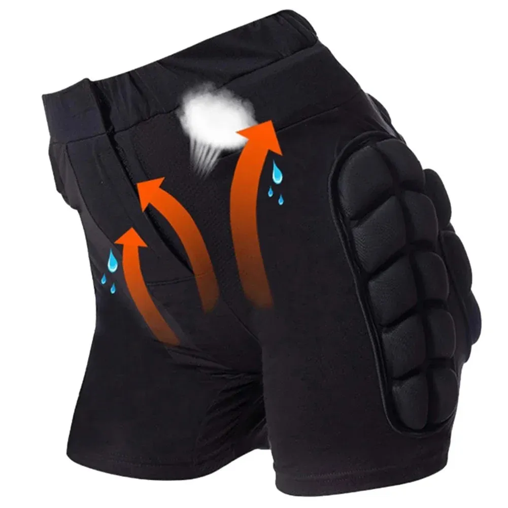 Breathable Snowboard Butt Pad Guard Shorts - EVA Impact Protection for ...