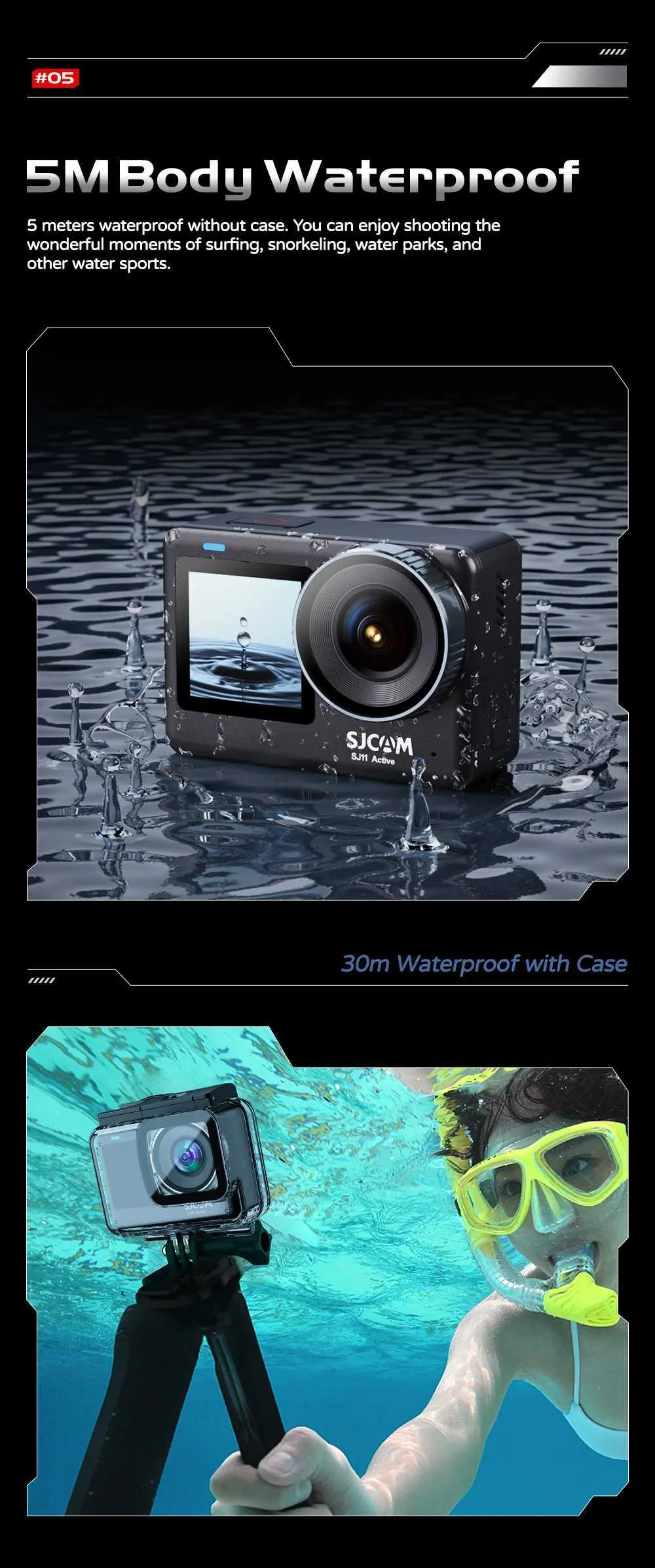 SJCAM SJ11 Active Sjcam Action Camera 4K, 2.33 Touch Screen, Waterproof, 5G WiFi, HDR Video, Sport Flagship S2410232 From Feitgua, $46.48 | DHgate.Com