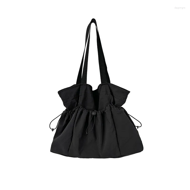 everyone nylon big shoulder bag BLACK Nylon Shoulder Bag - Black