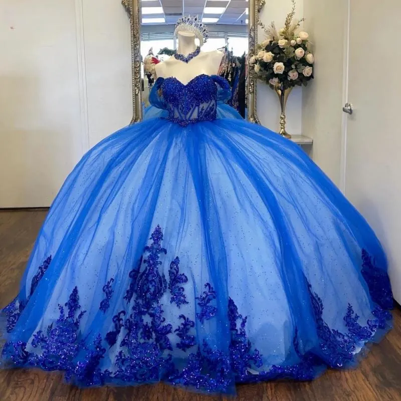 Royal Blue Halter Beaded Ball Gown Quinceanera Dresses ,Sweet 15 Quinceanera Dress cc229 main image 1