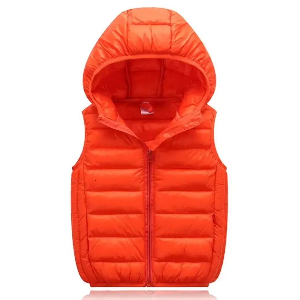 Kinder Kapuzenweste Daunenweste Mit Reißverschluss – Warme, ärmellose Winterjacke Für Jungen & Mädchen, Herbst/Winter