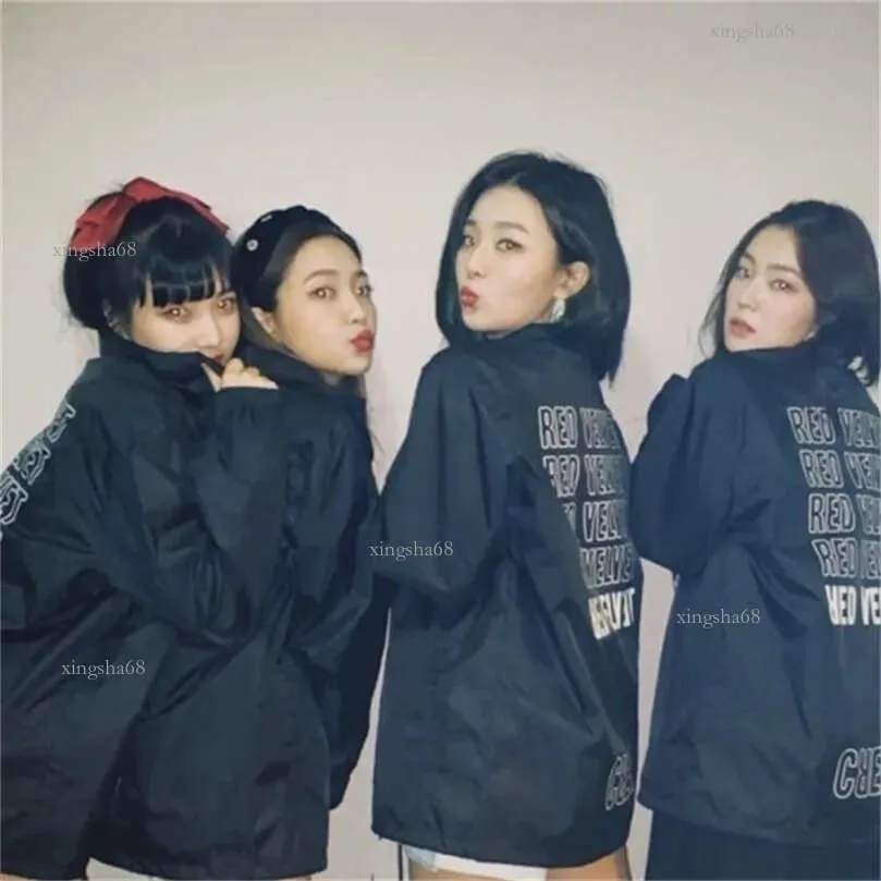 Red Velvet La Rouge Concert Unisex Fleece Hoodie Jacket - Black