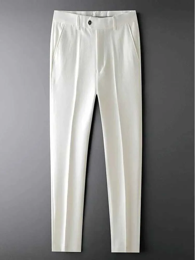 White Dress Pants Mens Slim Fit, Slim Fit Cropped... From Jichang_store,  $10.08 | DHgate.Com